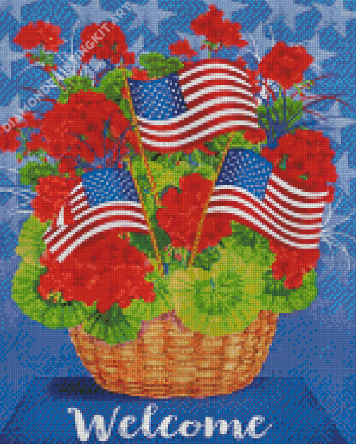 Flower Basket Diamond Painting