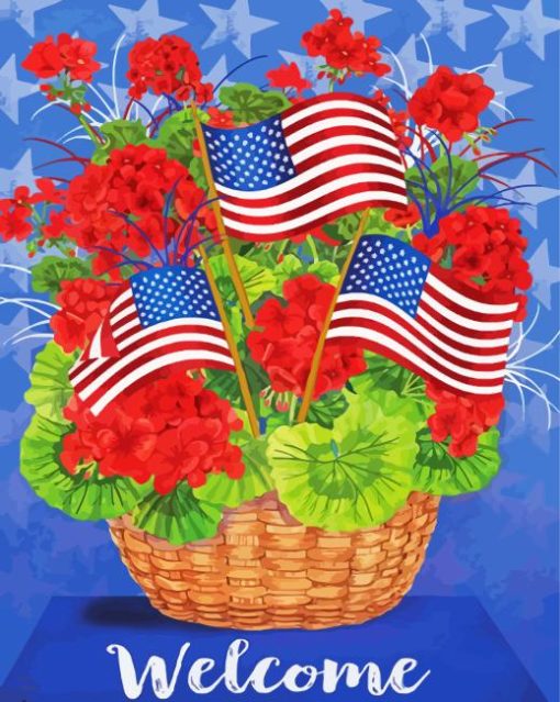 Flower Basket Diamond Painting