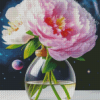 Peonies In Outer Space Diamond Painting