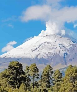 Popocatepetl Volcano Diamond Painting