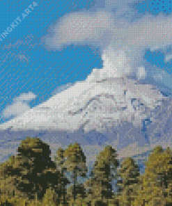 Popocatepetl Volcano Diamond Painting