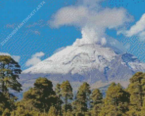 Popocatepetl Volcano Diamond Painting