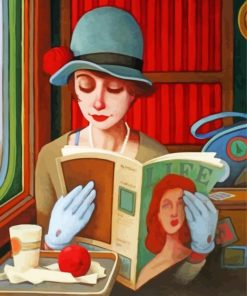 Reading Lady Diamond Painting