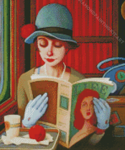 Reading Lady Diamond Painting