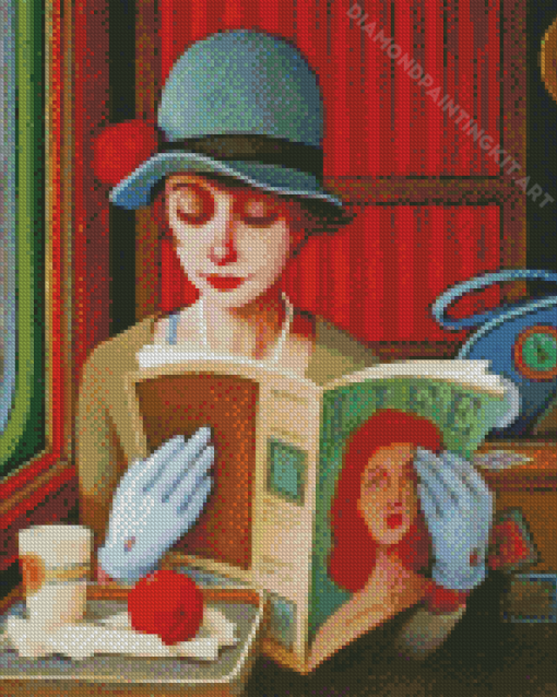 Reading Lady Diamond Painting