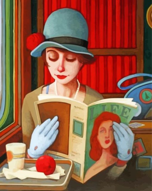 Reading Lady Diamond Painting