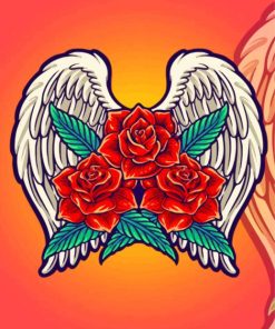 Rose With Wings Diamond Painting