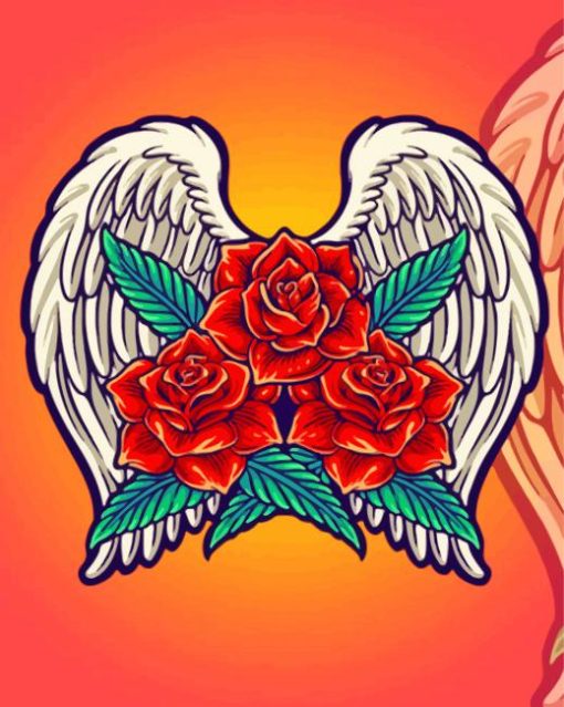 Rose With Wings Diamond Painting