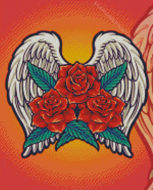 Rose With Wings Diamond Painting