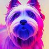 Skye Terrier Illustration Diamond Painting