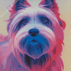 Skye Terrier Illustration Diamond Painting