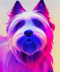 Skye Terrier Illustration Diamond Painting