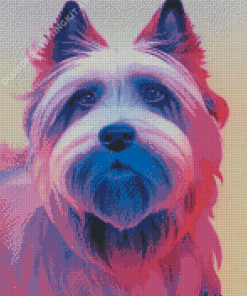 Skye Terrier Illustration Diamond Painting