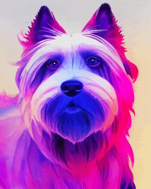 Skye Terrier Illustration Diamond Painting