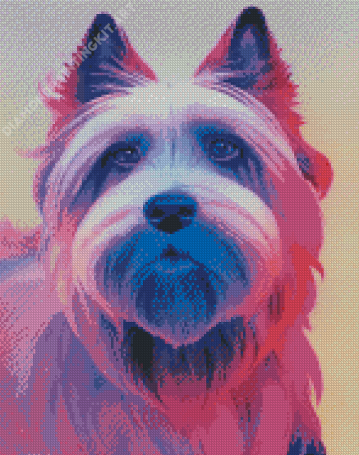 Skye Terrier Illustration Diamond Painting