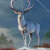 The White Deer Diamond Painting