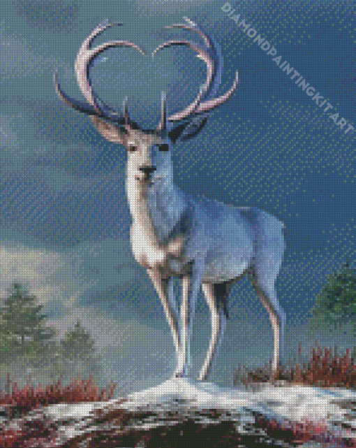 The White Deer Diamond Painting