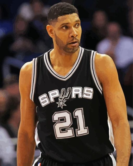 Tim Duncan Player Diamond Painting