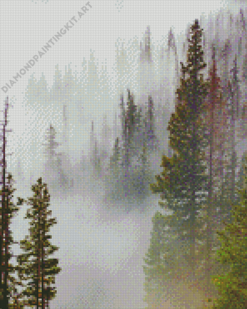 Fog Forest Diamond Painting