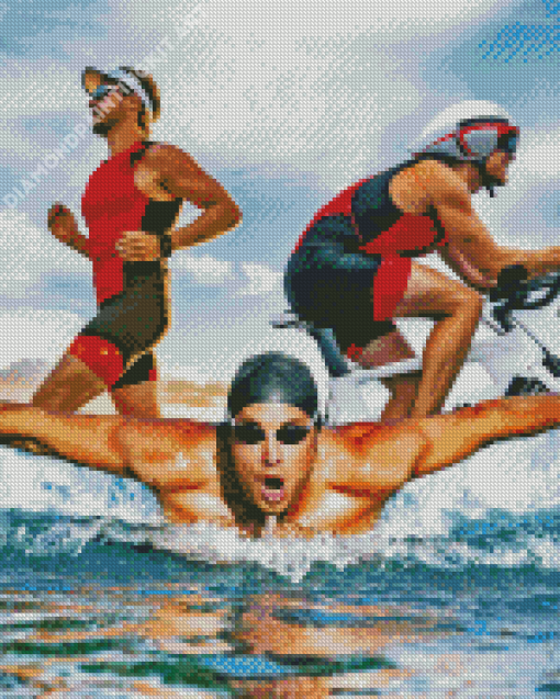 Triathlons Sport Diamond Painting