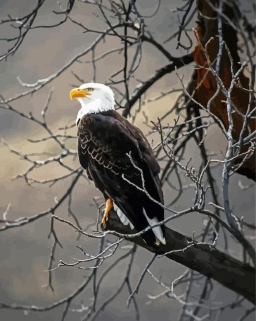 Brown Eagle Diamond Painting