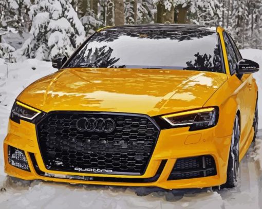 Yellow Audi Diamond Painting