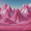 Pink Mountains Diamond Painting