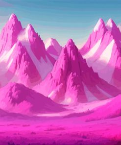 Pink Mountains Diamond Painting