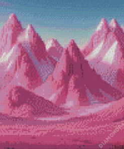 Pink Mountains Diamond Painting