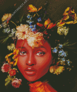 Afro Flowers Diamond Painting