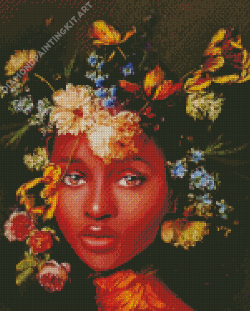 Afro Flowers Diamond Painting