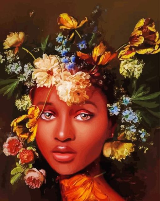 Afro Flowers Diamond Painting