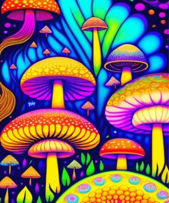 Psychedelic Mushroom Diamond Painting