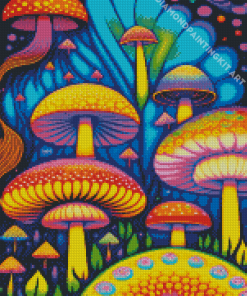 Psychedelic Mushroom Diamond Painting