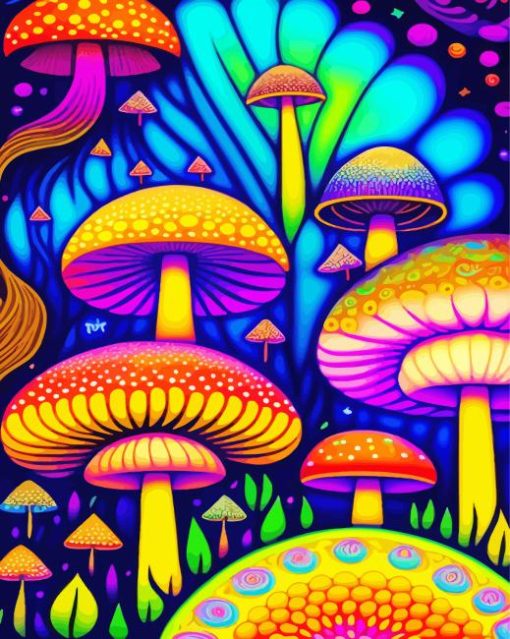 Psychedelic Mushroom Diamond Painting