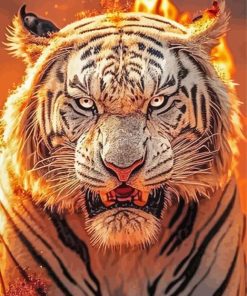 Tiger Fire Diamond Painting