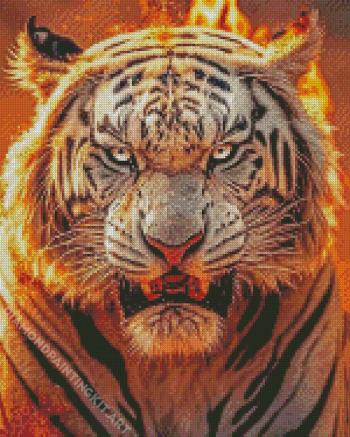 Tiger Fire Diamond Painting