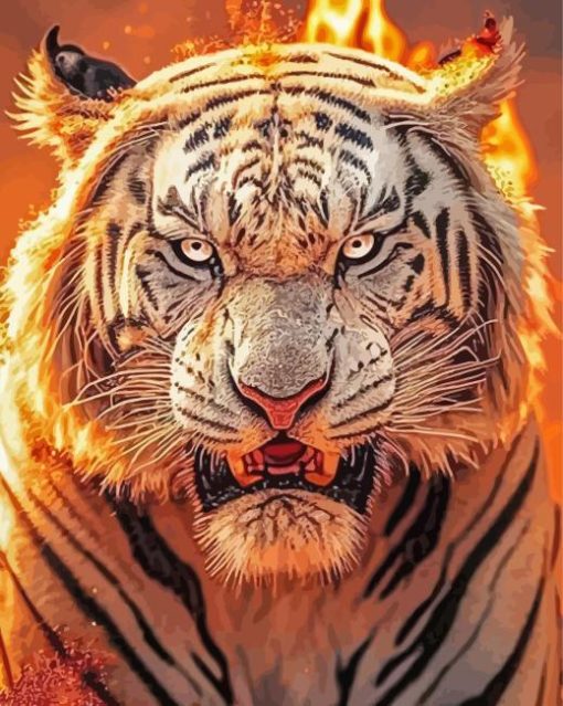 Tiger Fire Diamond Painting