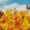 Butterflies In Sunflower Diamond Painting