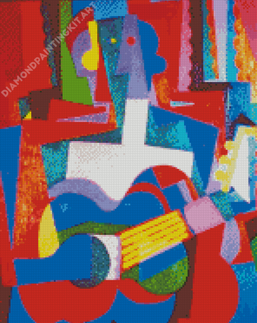 Cubism Guitarist Diamond Painting