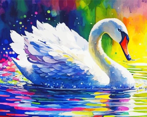 Colorful Swan Diamond Painting