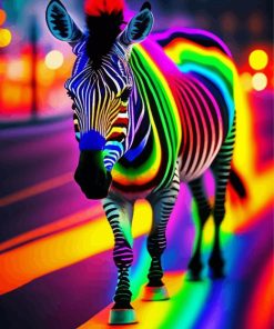 Colorful Zebra Diamond Painting