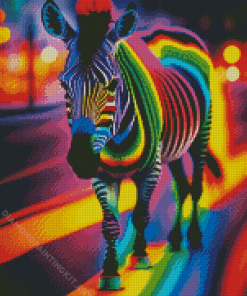 Colorful Zebra Diamond Painting