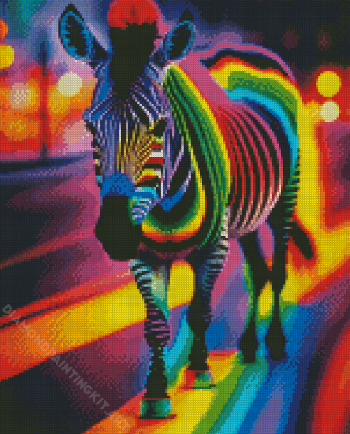 Colorful Zebra Diamond Painting