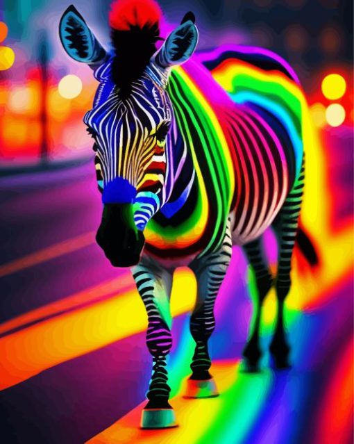 Colorful Zebra Diamond Painting