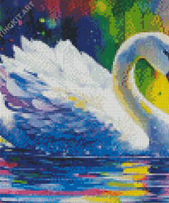 Colorful Swan Diamond Painting