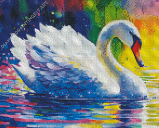 Colorful Swan Diamond Painting