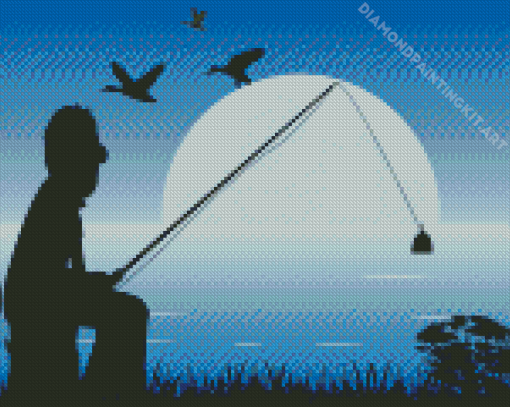 Night Fishing Diamond Painting