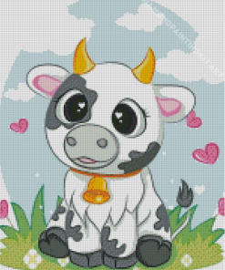 Cute Cow Diamond Painting