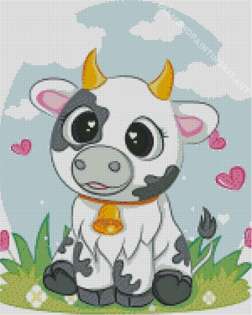 Cute Cow Diamond Painting